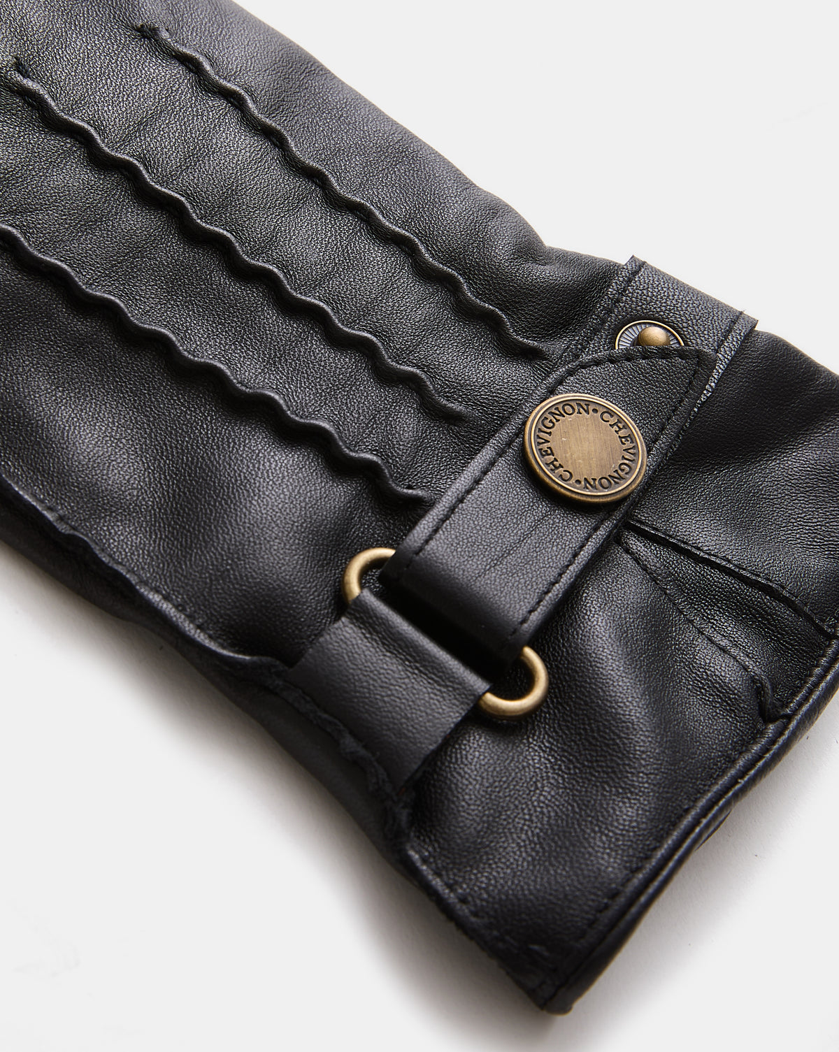 Leather gloves 3-PLY BLACK GLOVES
