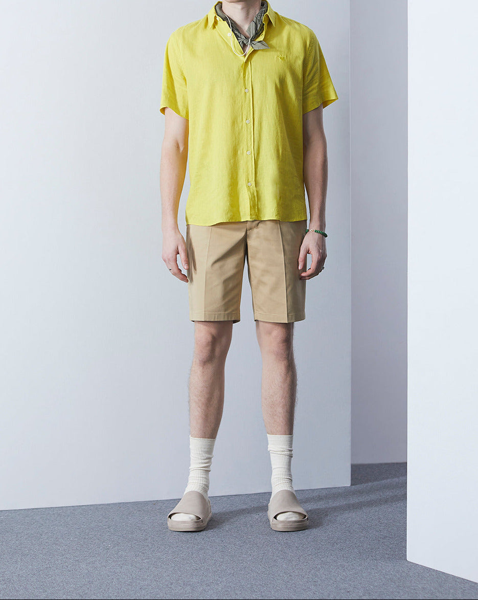 CHEMISE EN LIN SHORT TOGS JAUNE