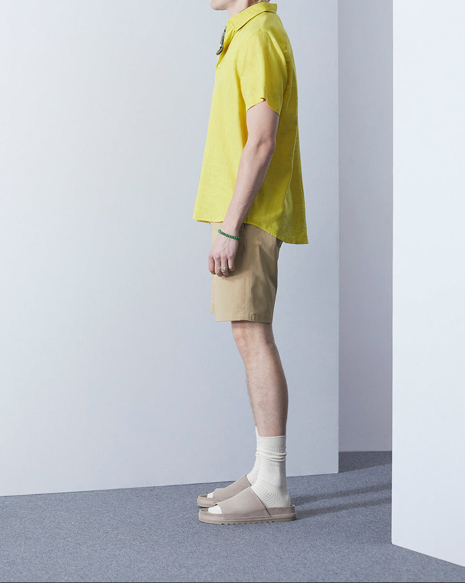 CHEMISE EN LIN SHORT TOGS JAUNE