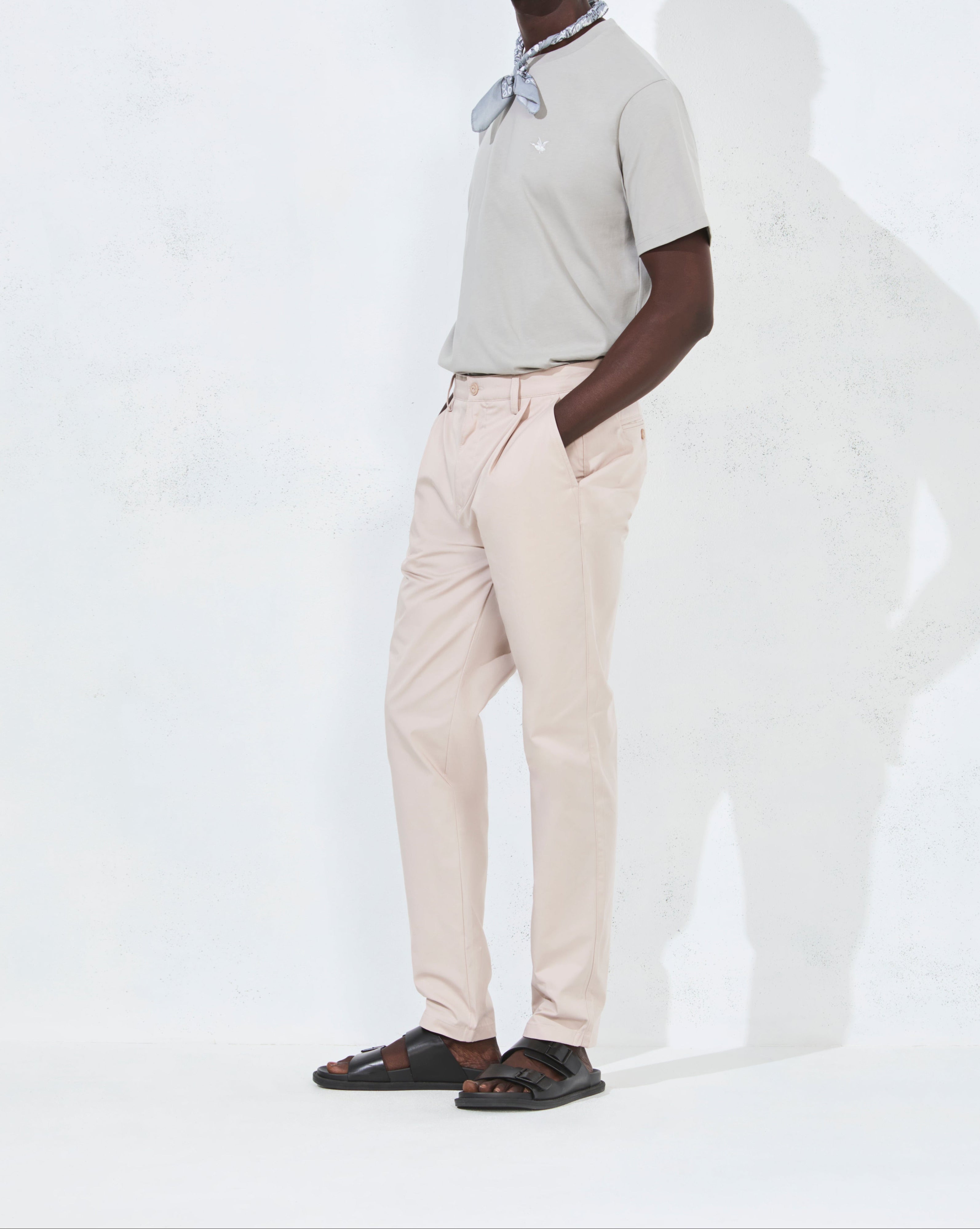 DUCK FOLD IVANA BEIGE TROUSERS