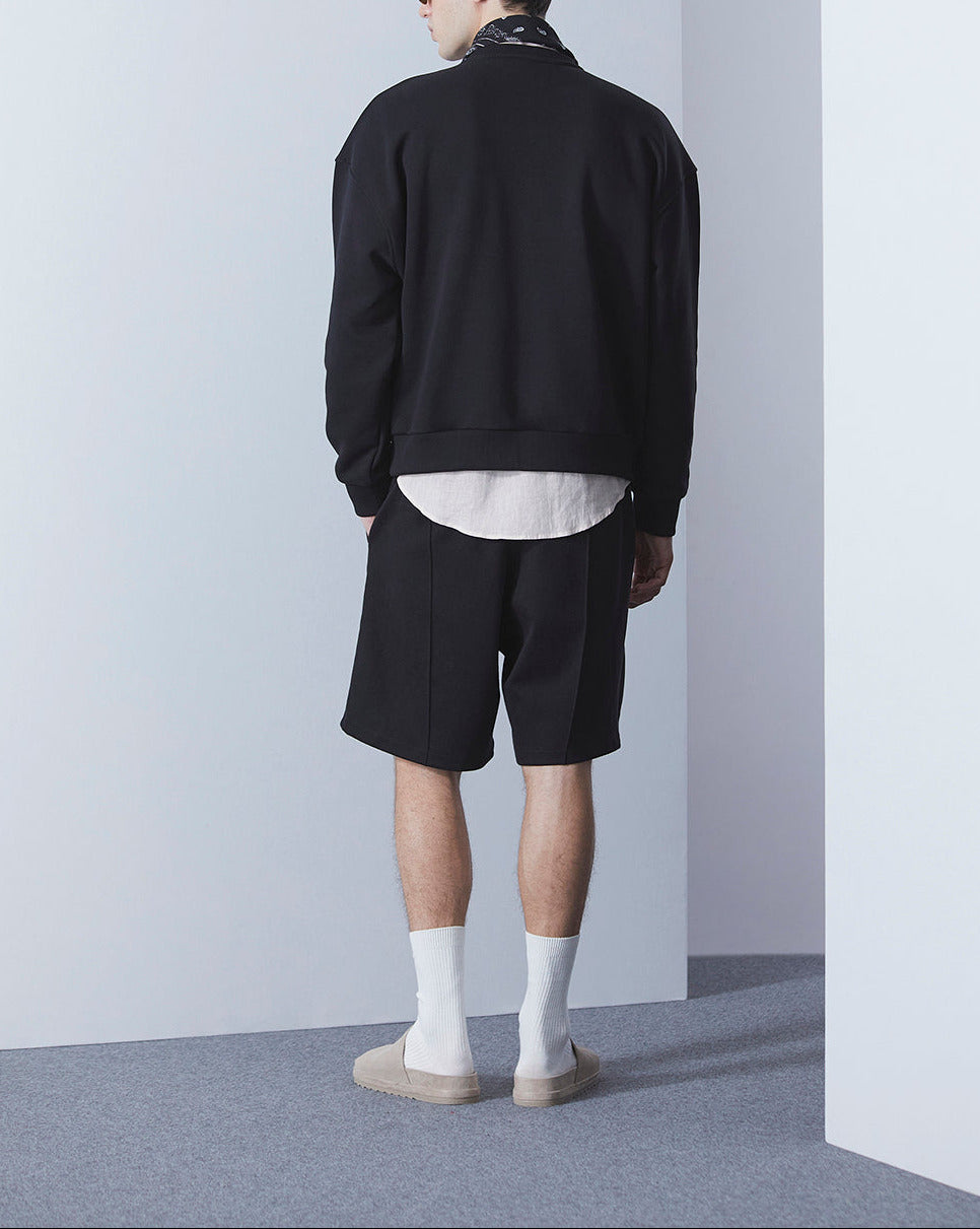 SCHWARZES OVERSIZE-SWEATSHIRT